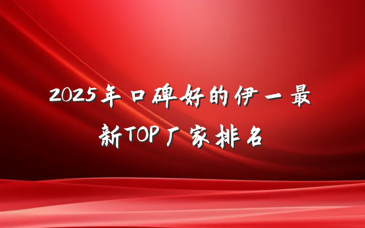 2025年口碑好的伊一最新TOP厂家排名