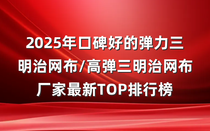 2025年口碑好的弹力三明治网布/高弹三明治网布厂家最新TOP排行榜