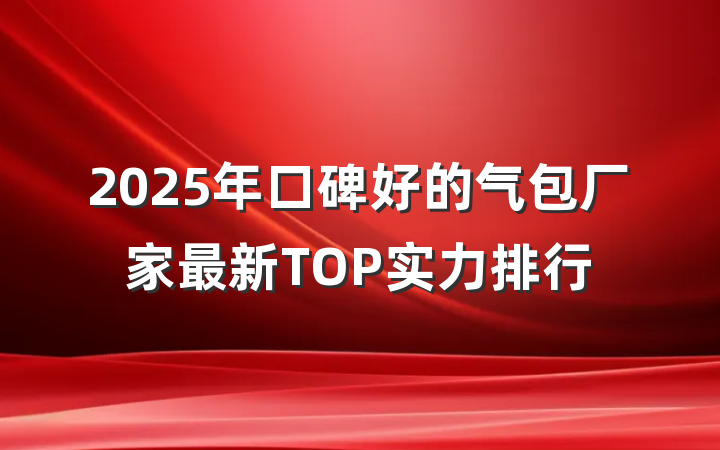 2025年口碑好的气包厂家最新TOP实力排行