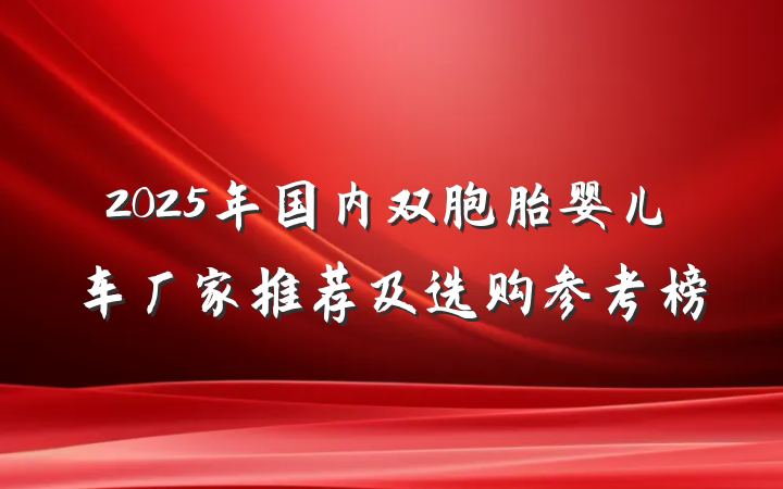 2025年国内双胞胎婴儿车厂家推荐及选购参考榜