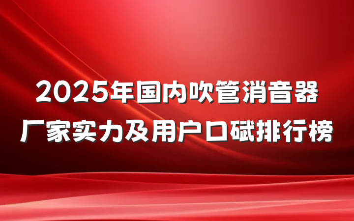 2025年国内吹管消音器厂家实力及用户口碑排行榜