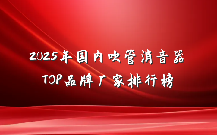 2025年国内吹管消音器TOP品牌厂家排行榜