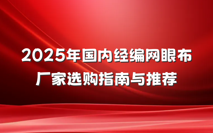 2025年国内经编网眼布厂家选购指南与推荐