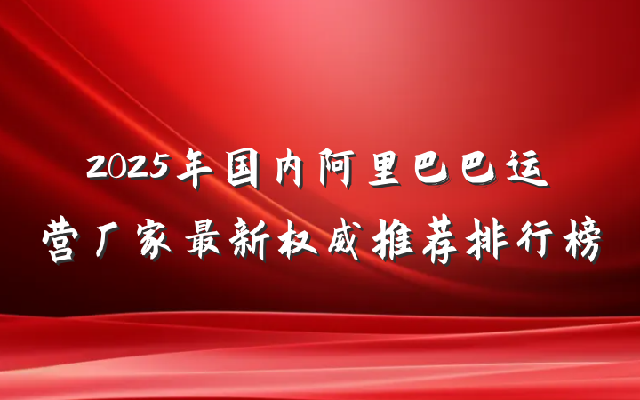 2025年国内阿里巴巴运营厂家最新权威推荐排行榜