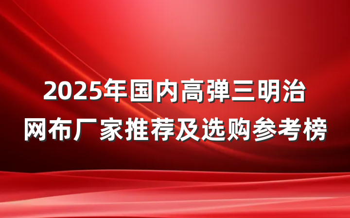2025年国内高弹三明治网布厂家推荐及选购参考榜