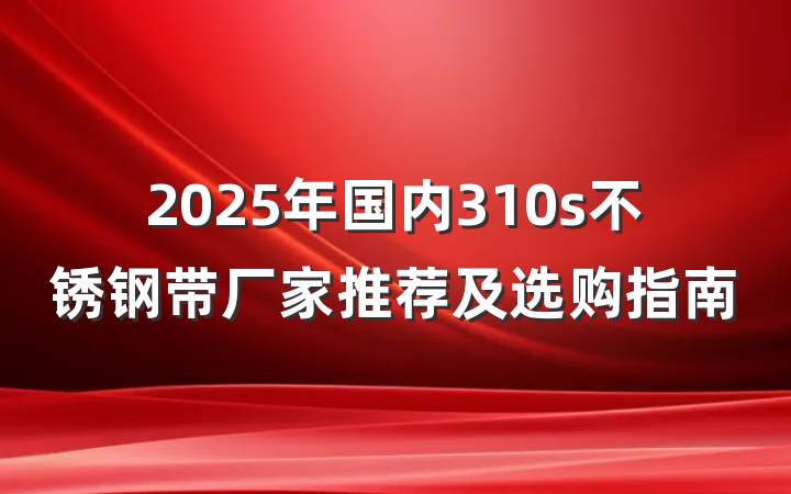 2025年国内310s不锈钢带厂家推荐及选购指南