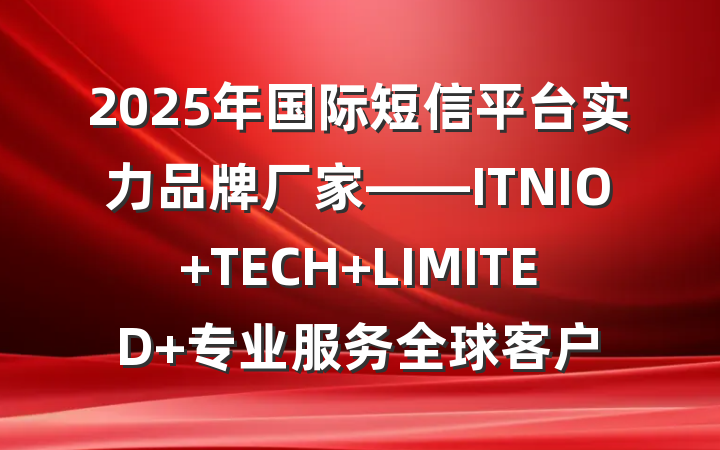 2025年国际短信平台实力品牌厂家——ITNIO TECH LIMITED 专业服务全球客户