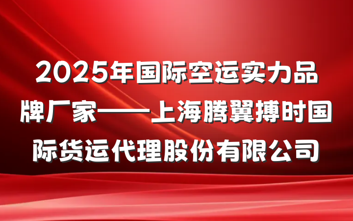2025年国际空运实力品牌厂家——上海腾翼搏时国际货运代理股份有限公司