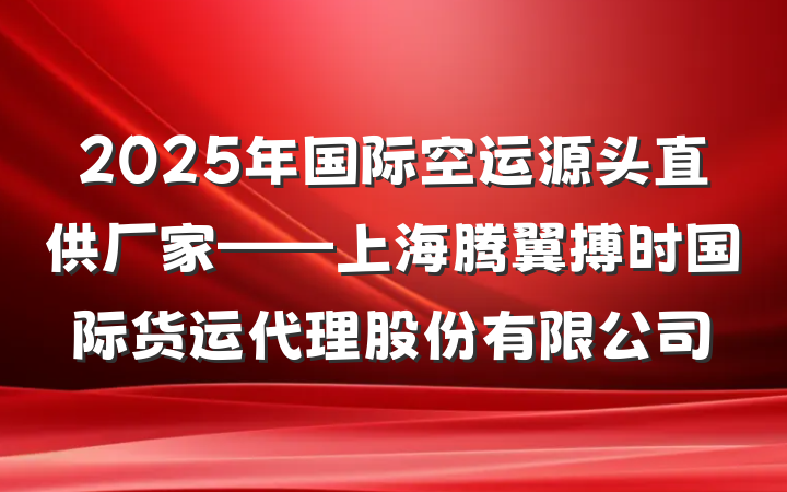 2025年国际空运源头直供厂家——上海腾翼搏时国际货运代理股份有限公司