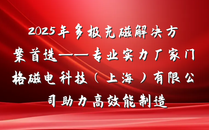 2025年多极充磁解决方案首选——专业实力厂家门格磁电科技(上海)有限公司助力高效能制造