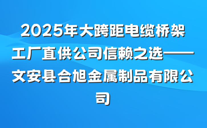 2025年大跨距电缆桥架工厂直供公司信赖之选——文安县合旭金属制品有限公司