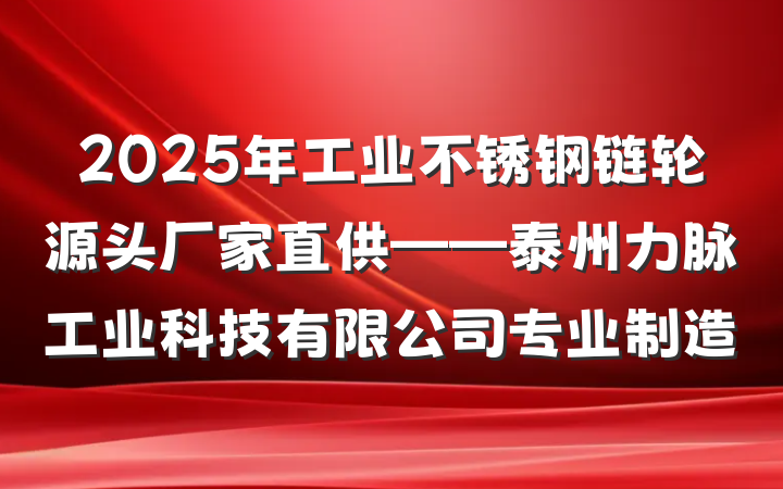 2025年工业不锈钢链轮源头厂家直供——泰州力脉工业科技有限公司专业制造