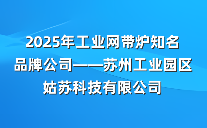 2025年工业网带炉知名品牌公司——苏州工业园区姑苏科技有限公司