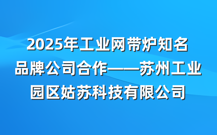 2025年工业网带炉知名品牌公司合作——苏州工业园区姑苏科技有限公司