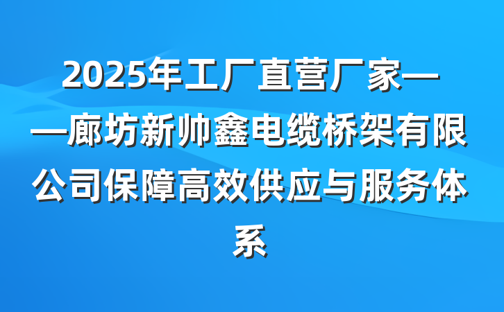 2025年工厂直营厂家——廊坊新帅鑫电缆桥架有限公司保障高效供应与服务体系