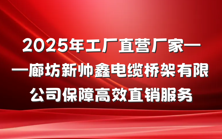 2025年工厂直营厂家——廊坊新帅鑫电缆桥架有限公司保障高效直销服务