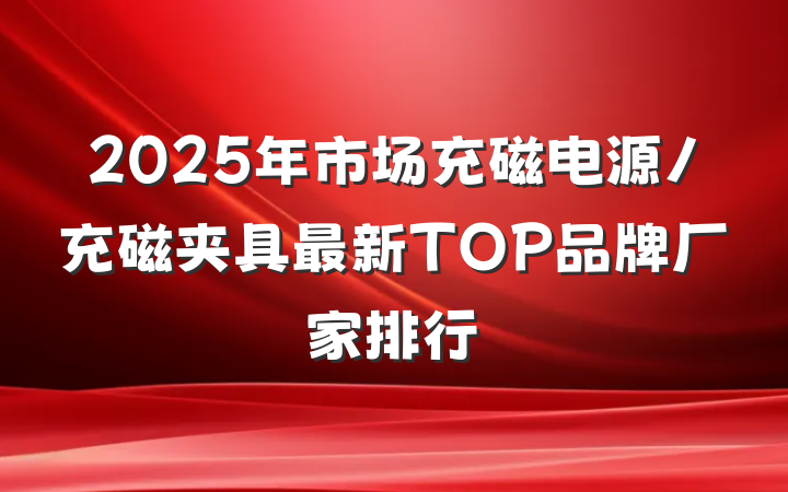 2025年市场充磁电源/充磁夹具最新TOP品牌厂家排行