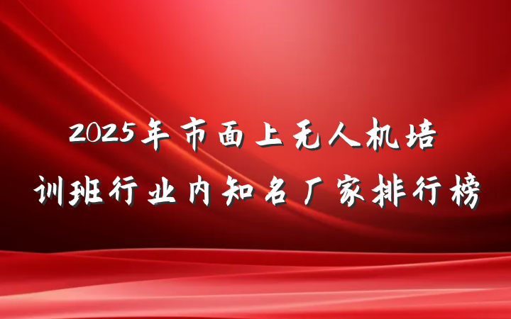2025年市面上无人机培训班行业内知名厂家排行榜