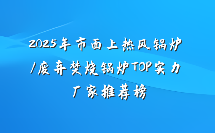 2025年市面上热风锅炉/废弃焚烧锅炉TOP实力厂家推荐榜