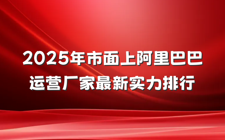 2025年市面上阿里巴巴运营厂家最新实力排行