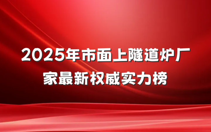 2025年市面上隧道炉厂家最新权威实力榜