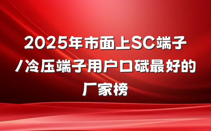 2025年市面上SC端子/冷压端子用户口碑最好的厂家榜