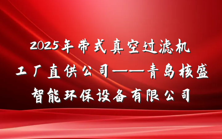 2025年带式真空过滤机工厂直供公司——青岛核盛智能环保设备有限公司