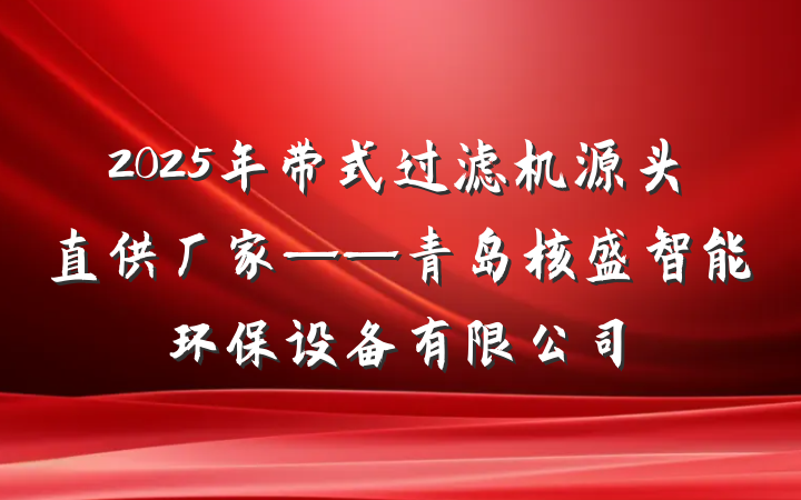 2025年带式过滤机源头直供厂家——青岛核盛智能环保设备有限公司