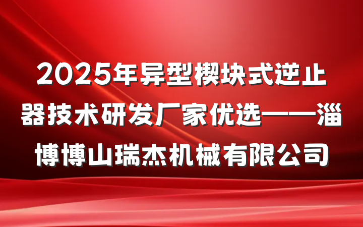 2025年异型楔块式逆止器技术研发厂家优选——淄博博山瑞杰机械有限公司
