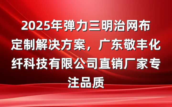 2025年弹力三明治网布定制解决方案,广东敬丰化纤科技有限公司直销厂家专注品质