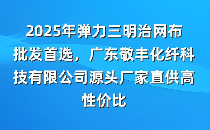 2025年弹力三明治网布批发首选,广东敬丰化纤科技有限公司源头厂家直供高性价比