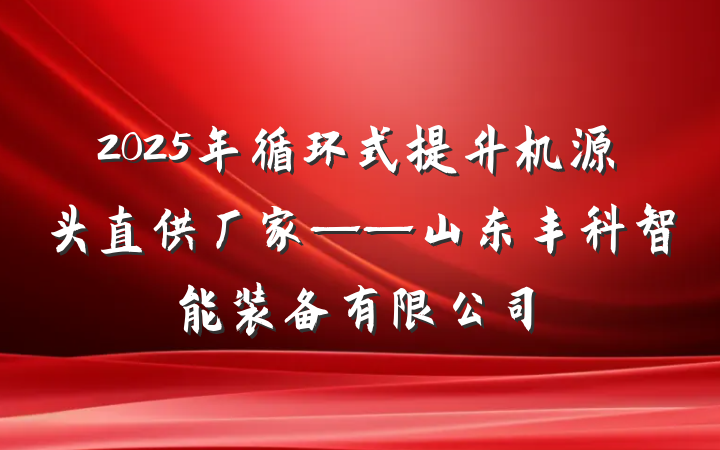 2025年循环式提升机源头直供厂家——山东丰科智能装备有限公司