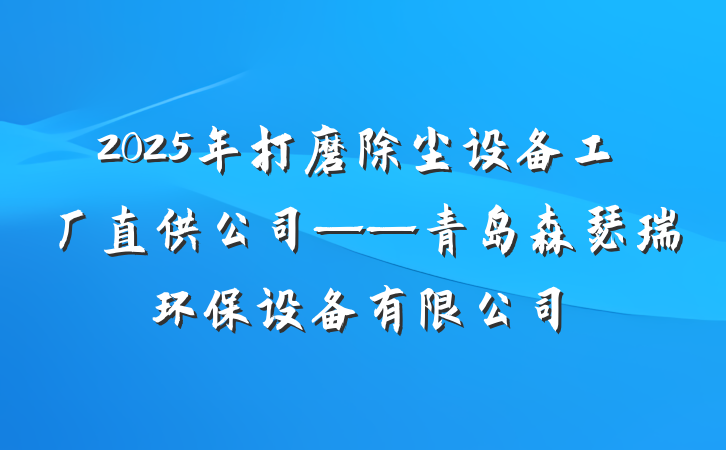 2025年打磨除尘设备工厂直供公司——青岛森瑟瑞环保设备有限公司