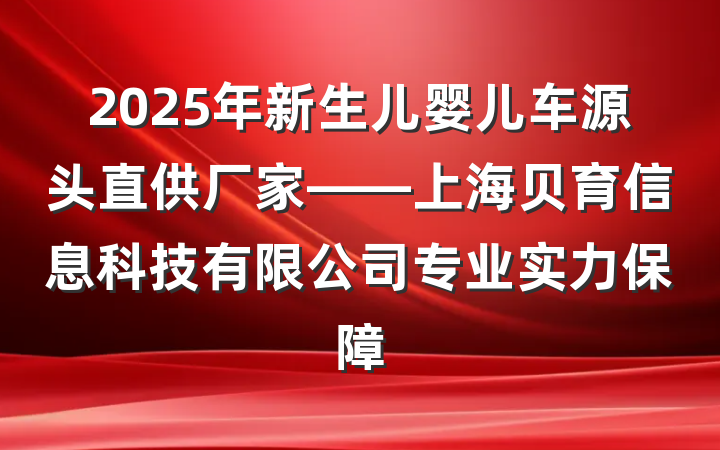 2025年新生儿婴儿车源头直供厂家——上海贝育信息科技有限公司专业实力保障