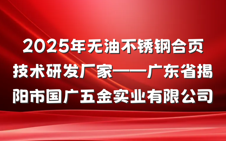 2025年无油不锈钢合页技术研发厂家——广东省揭阳市国广五金实业有限公司