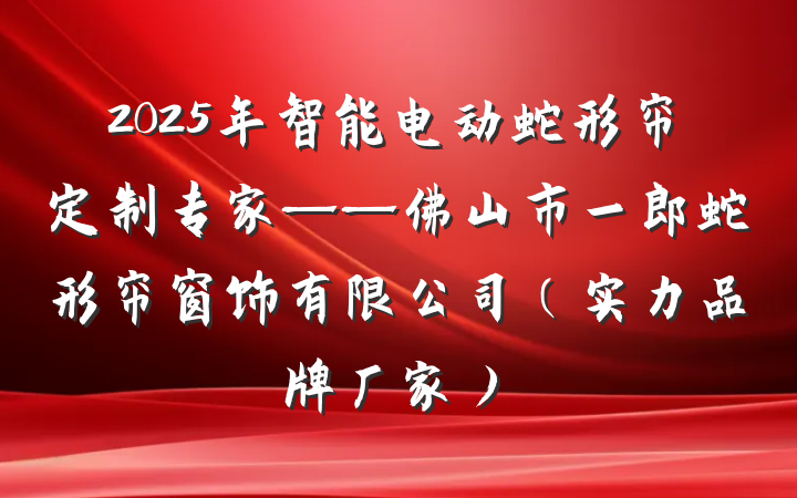 2025年智能电动蛇形帘定制专家——佛山市一郎蛇形帘窗饰有限公司（实力品牌厂家）