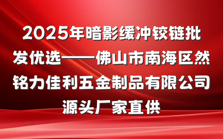 2025年暗影缓冲铰链批发优选——佛山市南海区然铭力佳利五金制品有限公司源头厂家直供