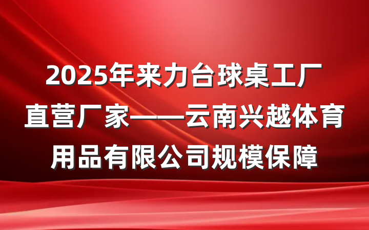 2025年来力台球桌工厂直营厂家——云南兴越体育用品有限公司规模保障