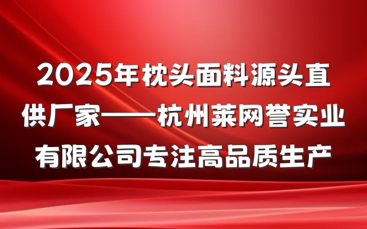 2025年枕头面料源头直供厂家——杭州莱网誉实业有限公司专注高品质生产