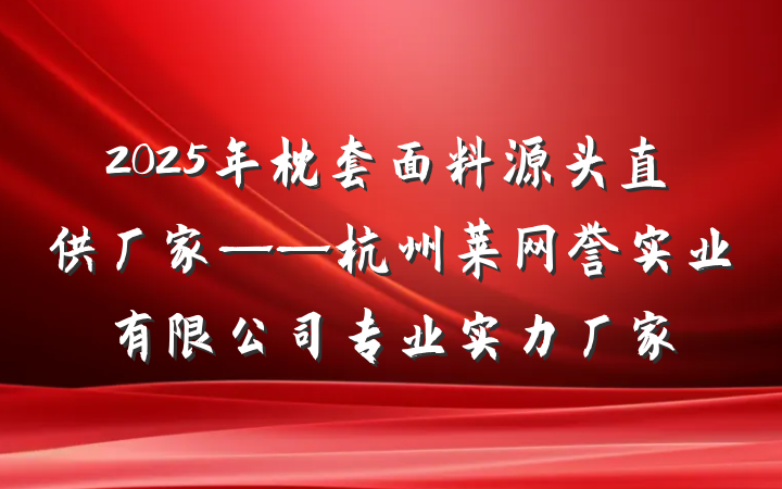2025年枕套面料源头直供厂家——杭州莱网誉实业有限公司专业实力厂家
