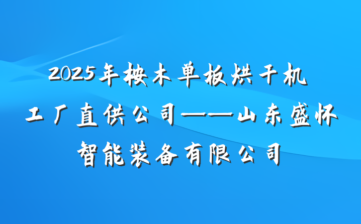 2025年桉木单板烘干机工厂直供公司——山东盛怀智能装备有限公司