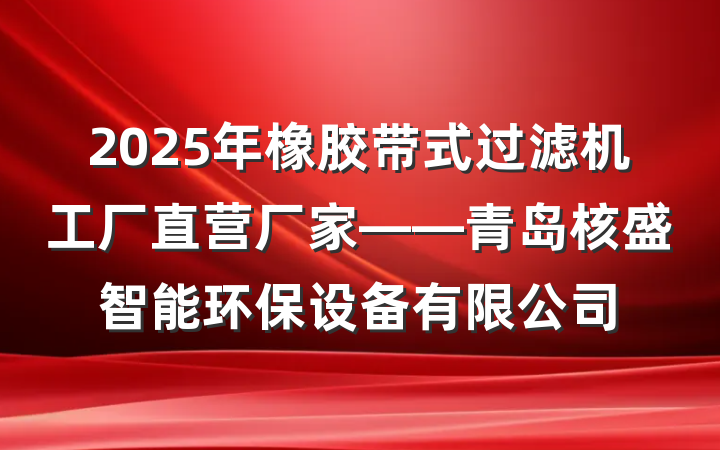 2025年橡胶带式过滤机工厂直营厂家——青岛核盛智能环保设备有限公司
