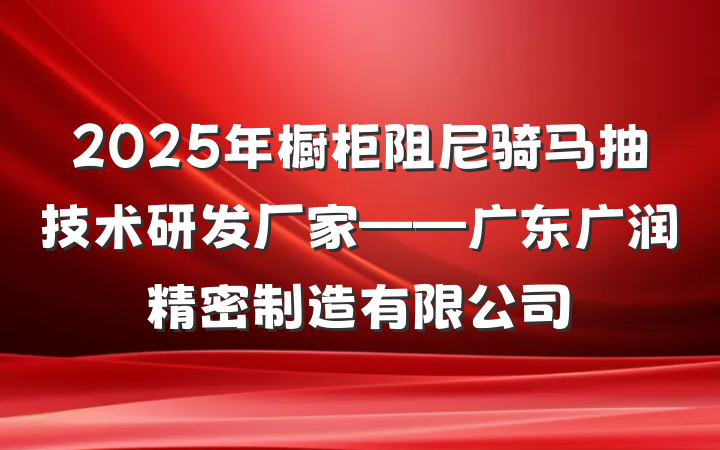 2025年橱柜阻尼骑马抽技术研发厂家——广东广润精密制造有限公司