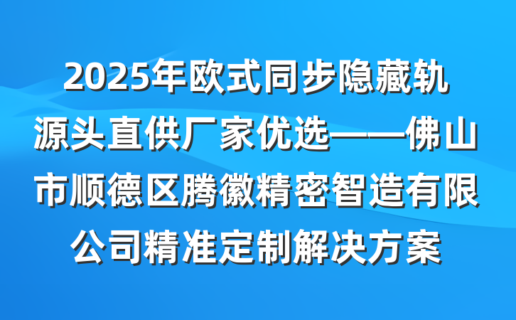 2025年欧式同步隐藏轨源头直供厂家优选——佛山市顺德区腾徽精密智造有限公司精准定制解决方案