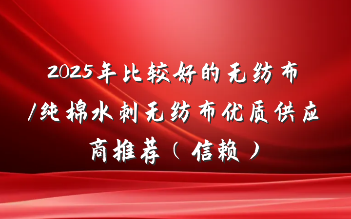 2025年比较好的无纺布/纯棉水刺无纺布优质供应商推荐(信赖)