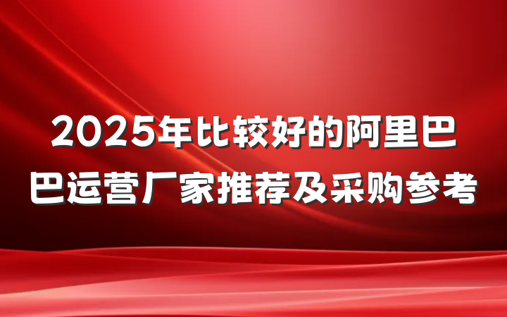 2025年比较好的阿里巴巴运营厂家推荐及采购参考