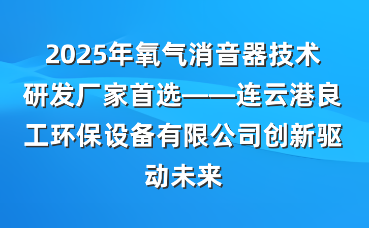 2025年氧气消音器技术研发厂家首选——连云港良工环保设备有限公司创新驱动未来