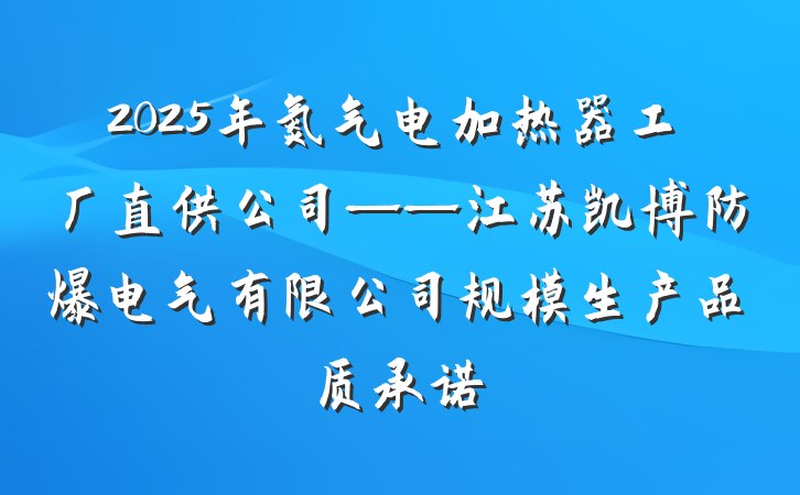 2025年氮气电加热器工厂直供公司——江苏凯博防爆电气有限公司规模生产品质承诺