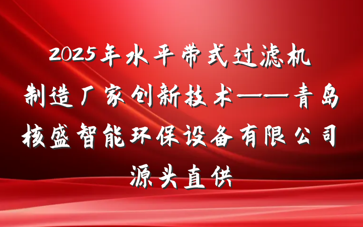2025年水平带式过滤机制造厂家创新技术——青岛核盛智能环保设备有限公司源头直供