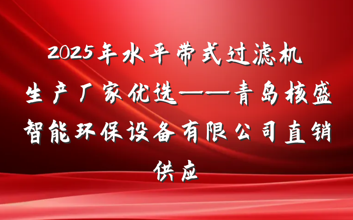 2025年水平带式过滤机生产厂家优选——青岛核盛智能环保设备有限公司直销供应